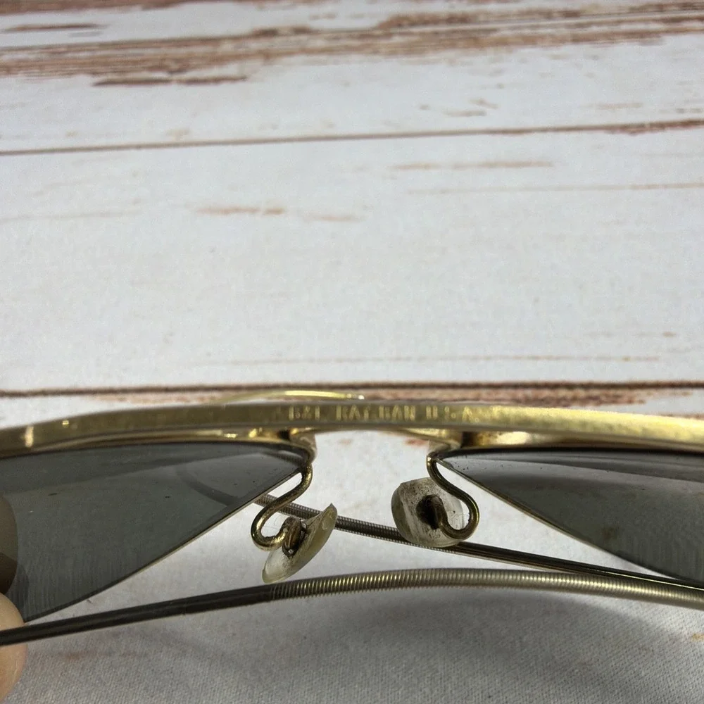Vintage B&L Ray Ban Outdoorsman Gold Aviator Sunglasses USA